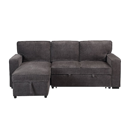 Global Furniture Usa Transitional Fabric U0203 Dark Grey Pull Out Sofa Bed 5043